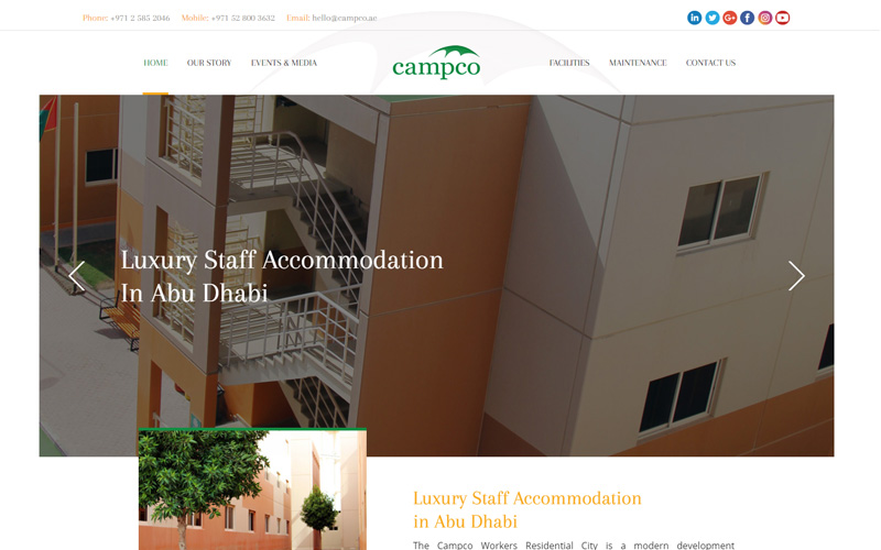 Web Design compnay services for CAMPCO