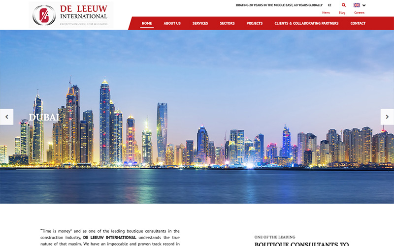 web design for De Leeuw Internatioanl