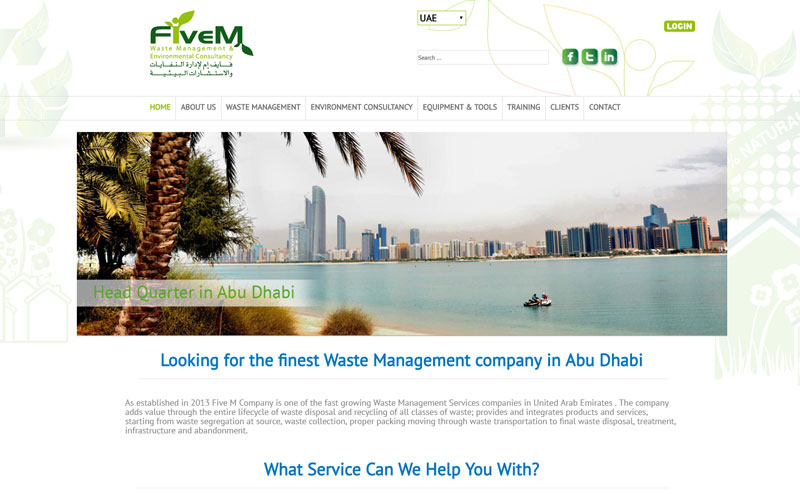Website design for company in Abu Dhabi