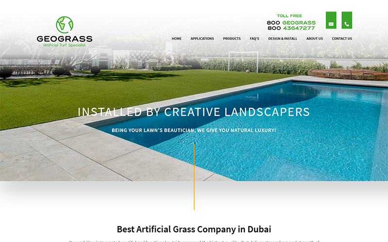 web design for GEOGRASS company