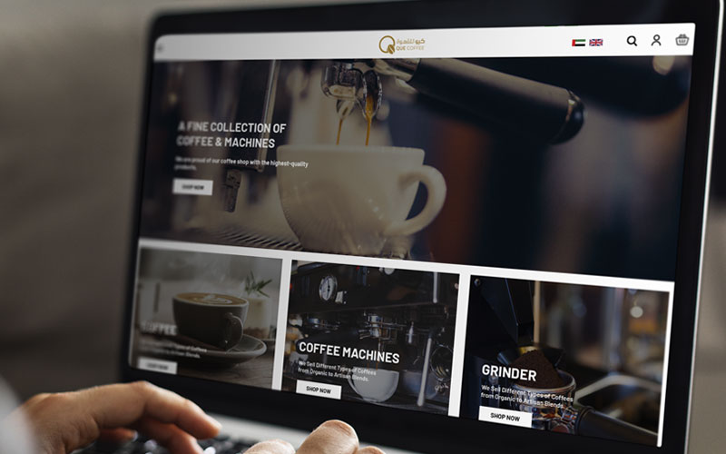 ecommerece web design for Que Coffee