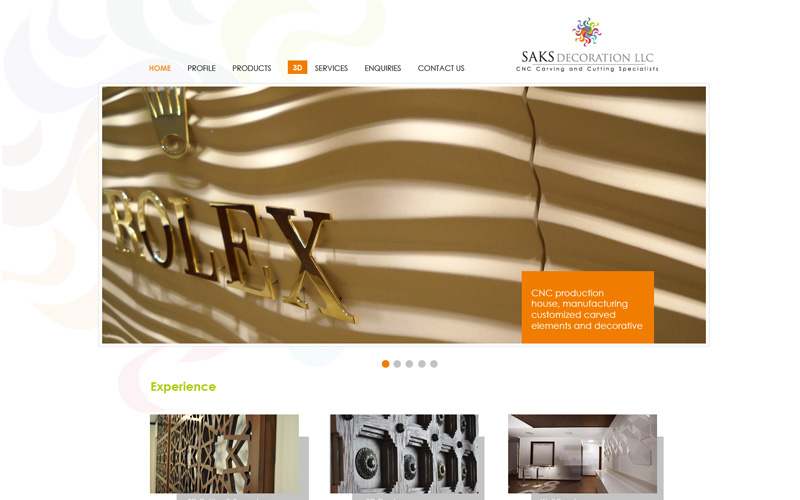 Saks Decoration Web Design Dubai